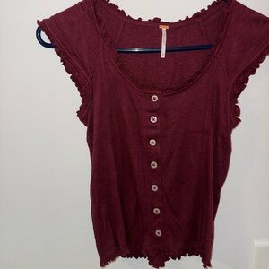 Free People burgundy tank top